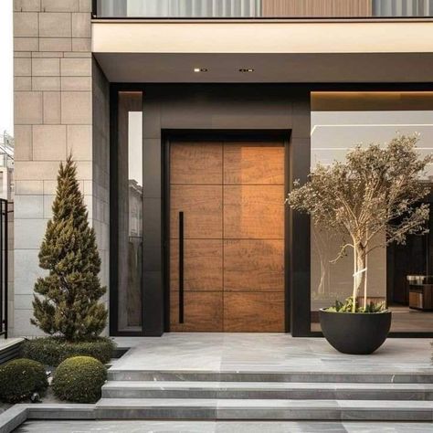 Modern Door Designs, Entrance Makeover, House Entrance Doors, Exterior Materials, House Front Door Design, Modern Entrance Door, Modern Entry Door, Main Entrance Door Design, Main Entrance Door