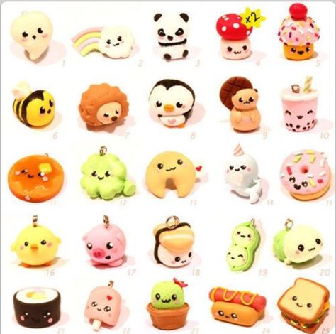 Super kawaii polymer clay foods & animals! Fimo Kawaii, Polymer Clay Kunst, Crea Fimo, Diy Fimo, Polymer Clay Kawaii, Tanah Liat, Toy Art, Cute Polymer Clay, Polymer Clay Miniatures