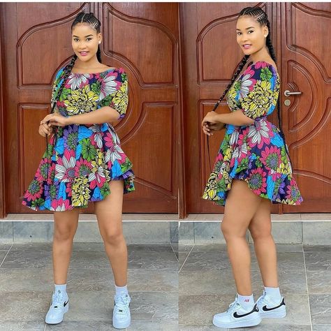 Ankara Collections shared a post on Instagram: “#ankaracollections #ankarastyles” • Follow their account to see 15.6k posts. Ankara Short Gown Styles With Sneakers, Simple Short Ankara Dresses, Short Flare Gown, Ankara Short Flare Gowns, Short Ankara Dress, Free Gown, Short Ankara Dresses, Air Bra, Ankara Short