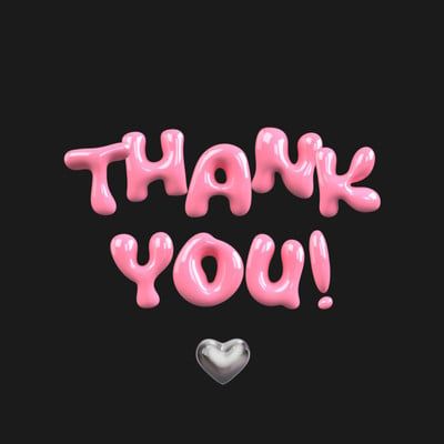 Black and Pink 3D Letters Thank You Sticker - Templates by Canva Template Thank You Aesthetic, Black Pink Mailing Stickers, Y2k Thank You Card, Black Pink Logo Sticker, Thank You In Pink Background, Thank You Font, Deep Red Nails, Thank You Letter, Sticker Template