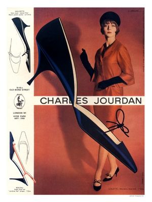 1950s Shoes, Vintage Fashion 1950s, Shoes Ads, Charles Jourdan, Fur Coat Vintage, Sixties Fashion, Fashion 1950s, Vintage Icons, Shoes Vintage