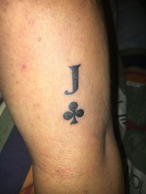 Matching with my cousin (She has Jack of Spades) #tattoo #Jackofclubs Jack Of Clubs Tattoo, Jack Spades Tattoo, Tiny Spade Tattoo, Jack Of Spades Tattoo, Spade Symbol Tattoo, Tattoo Ideas Ace Of Spades, Spades Hearts Diamonds Clubs Tattoo, Spade Tattoo, Jack Of Spades