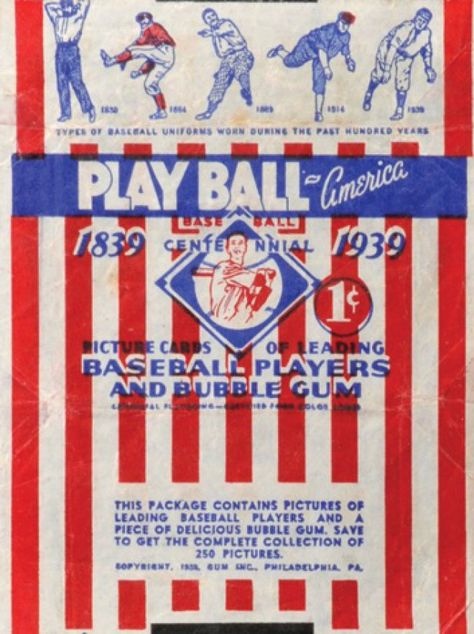 A wrapper from the 1939 Play Ball set. (Photo by Cardboard Connection) Hank Greenberg, Grandmas Jewelry, Penny Candy, Vintage Crate, Ted Williams, Set Photo, Crate Label, Baseball Uniforms, Joe Dimaggio