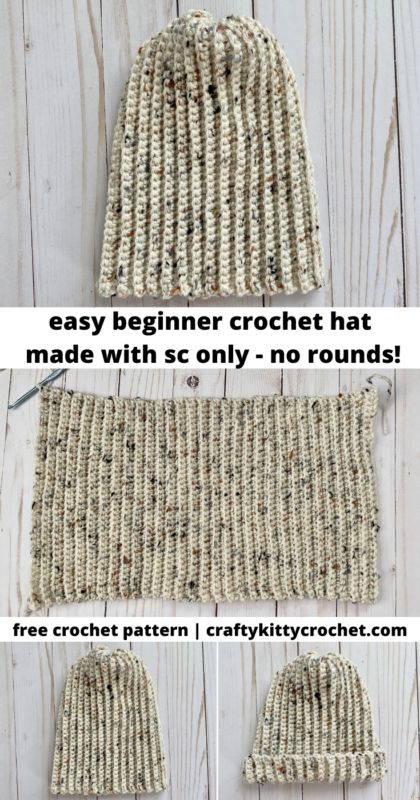 Easy Hats To Crochet, Easy Crochet Ribbed Beanie Pattern Free, Crochet Beanie Step By Step, Beginner Hat Crochet Pattern, Diy Crochet Beanie For Beginners, Easy Ribbed Crochet Beanie, Crocheting A Hat For Beginners, Crochet Patterns For Beanies, Crocheting Hats For Beginners