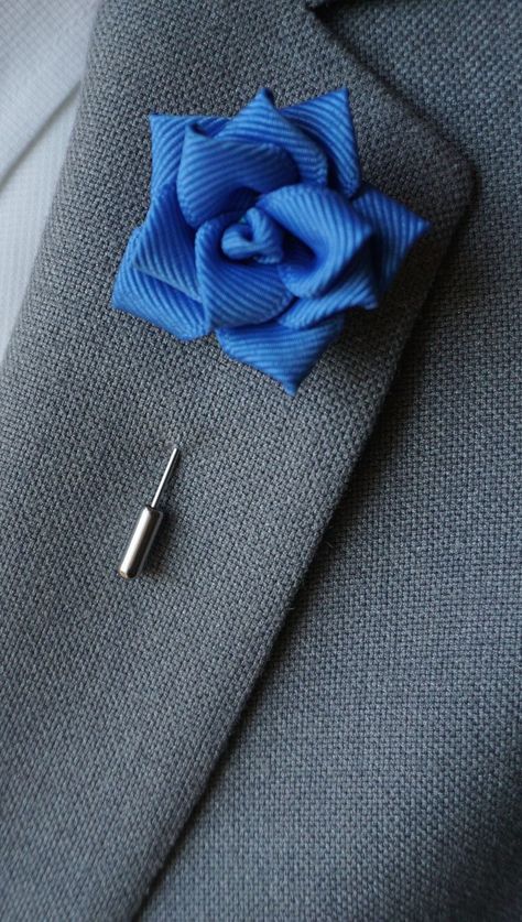 Custom Lapel Pins, Flower Lapel, Flower Lapel Pin, Lapel Pins Mens, Lapel Flower, Ribbon Jewelry, Rose Brooch, Unique Brooch, Handmade Rose