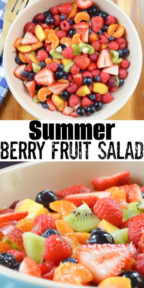 Summer Fruit Salad Recipe, Easy Lemonade, Summer Fruit Salad, Berry Fruit Salad, Easy Fruit Salad, Easy Fruit Salad Recipes, Fruit Salad Easy, Summer Salads With Fruit, Summer Sides