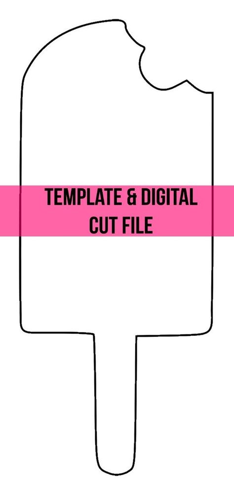 Popsicle Template & Digital Cut File Popsicle Template, Curriculum Preschool, Kitchen Embroidery, Daycare Classroom, Summer Bulletin Boards, Summer Coloring, Wreath Attachments, Summer Preschool, Class Theme