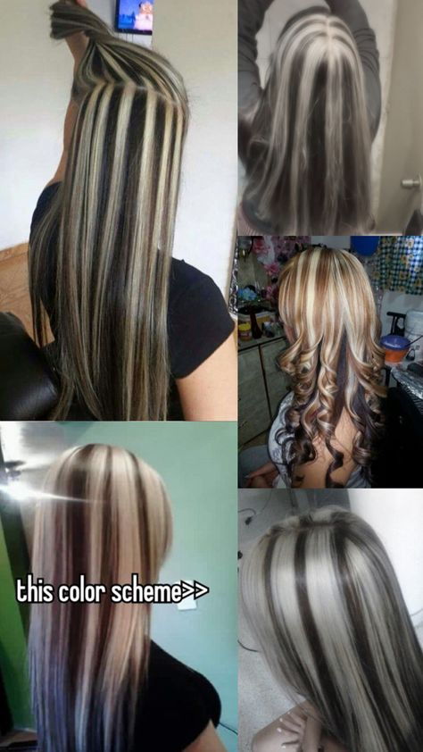 This is called skunk hair Skunk Hair Blonde And Brown, Skunk Hair Braids, Skunk Strip, Skunk Stripe Hair, Skunk Hair, Medium Length Hair Men, Dye Ideas, Easy Hair Updos, Updos For Medium Length Hair