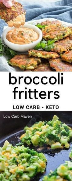 Looking for great broccoli recipes? Try these easy broccoli fritters with cheese for the perfect low carb side or appetizer. Recipes Broccoli, Low Carb Side, Broccoli Fritters, Lowcarb Recipes, Cheese Keto, Easy Broccoli, Dish Ideas, Crock Pot Recipes, Low Carb Appetizers