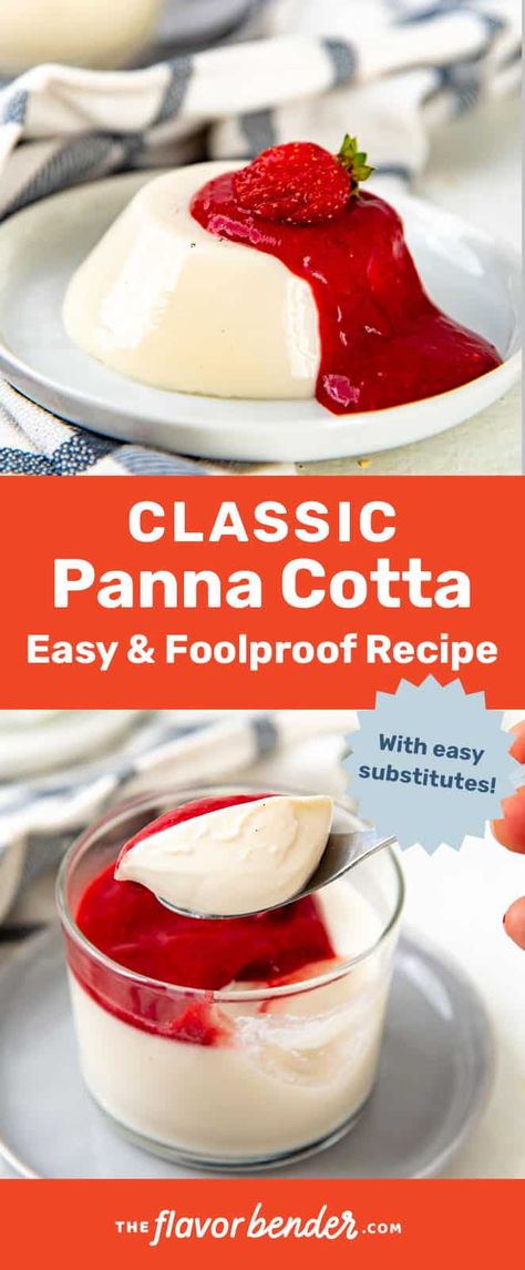 Best Panna Cotta Recipe, Easy Panna Cotta, Easy Panna Cotta Recipe, Work Food, Panna Cotta Recipe, Food Story, Italian Dessert, Dessert Simple, Fool Proof