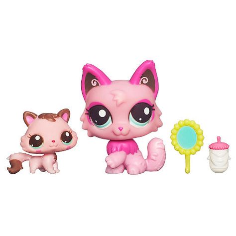 Littlest Pet Shop Baby and Mommy Pet - Cat - Hasbro - Toys "R" Us Lps Mommy And Baby, Cat Pet Shop, Littlest Pet Shop Toys, Lps Cats, Cutest Pets, Custom Lps, Lps Toys, Lps Pets, Little Pet Shop Toys