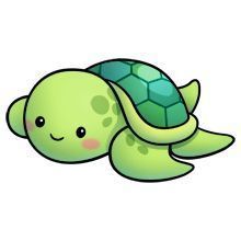 tortuga animada kawaii - Buscar con Google Turtle Drawing, Sea Turtle, Green