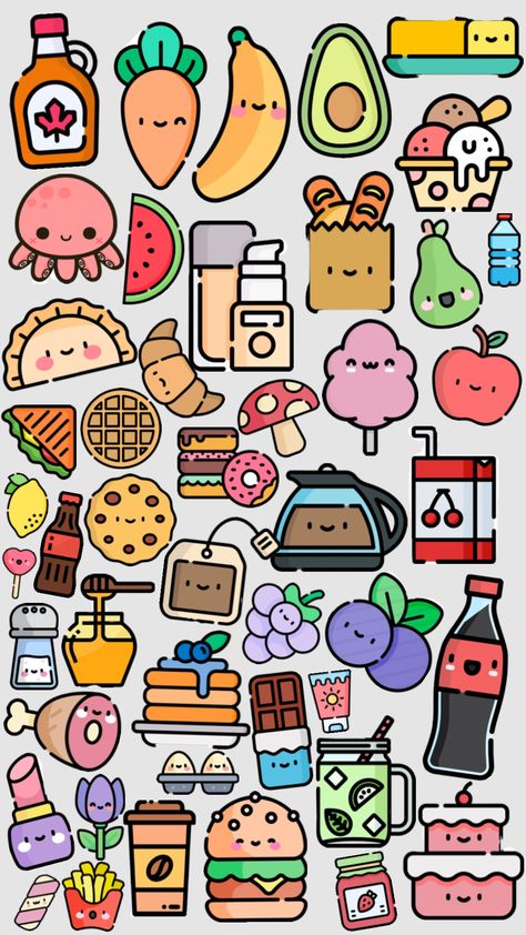 Cute clipart! #cuteclipart #socuteeeee #itsmaeve Cute Hotdogs Drawing, Cute Kawaii Food Drawings, Cute Food Doodles Easy, Mini Food Drawings, Food Menu Drawing, Drawing Food Cute, Cute Food Drawings Cartoons, Cute Kawaii Drawings Easy, Cute Drawings Food