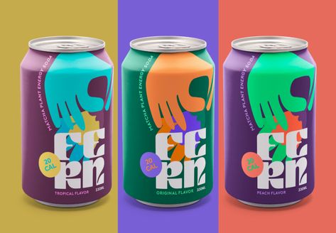 (19) FERN Matcha Plant Energy Sodas – Packaging Of The World Soda Drink Packaging, Soda Can Packaging, Matcha Plant, Soda Packaging Design, Energy Drink Packaging Design, Tropical Packaging, Energy Drink Design, Soda Can Design, Energy Drink Packaging