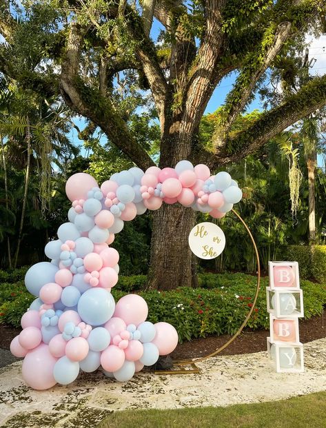 Balloons | Gender Reveal Miami Gender Reveal Baby Shower Themes, Gender Reveal Party Theme, Gender Reveal Balloons, Gender Party, Blue Balloon, Gender Reveal Decorations, Christmas Balloons, Beautiful Patios, Gender Reveal Invitations