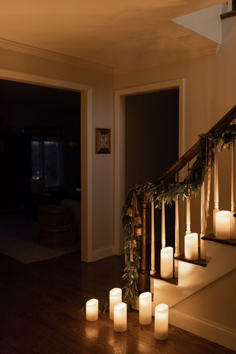 Flameless candles add instant (+ SAFE) ambiance for holidays, parties + beyond. Learn where to use LED candles and why you'll love them! Best Flameless Candles, Julie Blanner, Flameless Led Candles, Porch Steps, Battery Operated Candles, Led Candle, Halloween Porch, Deck Lighting, Flameless Candles