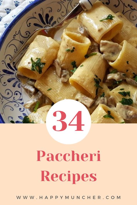 34 Best Paccheri Recipes – Happy Muncher White Queso Recipe, Pancetta Recipes, Saffron Recipes, Pasta Casserole Recipes, White Sauce Pasta, Italian Pasta Dishes, Italian Recipes Easy, Winter Dinner, Pasta Sauce Recipes