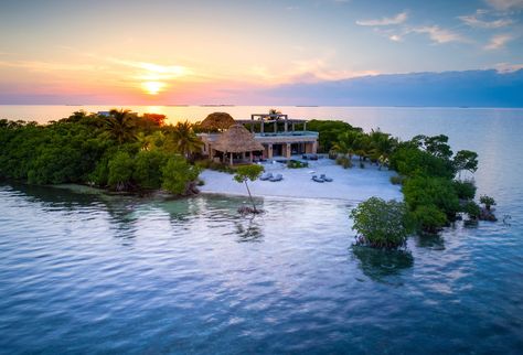 Kanu Private Island - Your Own Caribbean Paradise Private Island Aesthetic, Private Island Homes, Private Island Mansion, Island Mansion, Ocean Stuff, Private Island Resort, Island Homes, Eco Lodges, Island Villa