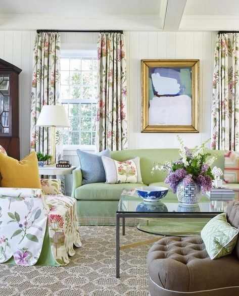 A peek inside this iconic Nantucket home has me giddy for summer and the memories it always brings. My family and I visited Nantucket last summer, and I remember this home! How special to get a closer look! The home’s elegant, fresh spaces lead to more casual family and guest living areas. I love the use of yellow in the guest room! Which room is your favorite? It’s hard to choose! Architect: Botticelli and Pohl Builder: O’Connor Custom Builders Interior Design: @chapmandesigninc Images:... Yellow Rooms, Living Room Color Combination, Room Color Combination, Living Room Color Schemes, Classic Interiors, Inspiring Interiors, Room Color Schemes, Room Paint Colors, Yellow Walls