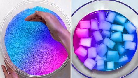 Slime ASMR Video | Satisfying & Relaxing #9 Slime Making Videos, Slime Asmr Videos, Slime Videos Youtube, Youtube Slime, Makeup Asmr, Water Slime, Slimy Slime, Satisfying Stuff, Glitter Slime