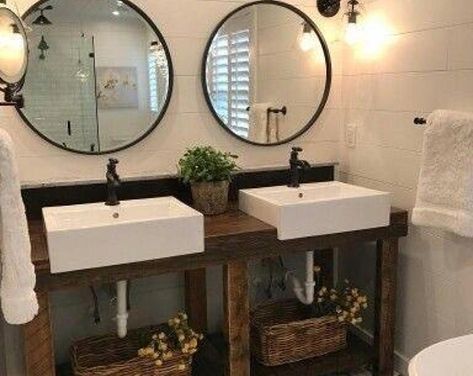 Bathroom Vanity / Vanity / Wood Vanity | Etsy Double Sink Bathroom Vanity Ideas, Bathroom Sink Ideas, Bathroom Vanity Ideas, Sink Ideas, Best Bathroom Vanities, Decorating Bathroom, Bad Inspiration, Vanity Ideas, Double Sink Bathroom