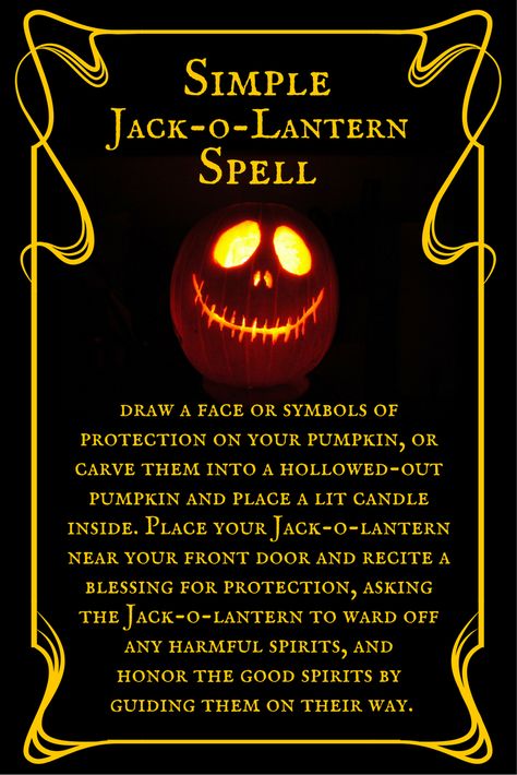 Jack-o-lantern spell, magic, Samhain, wicca, witch Pumpkin Spells Witchcraft, Samhain Spell Jar, Samhain Protection Sigil, Samhain Spells, Samhain Wicca, Samhain Protection, Jack O Lantern History, Protection Rituals, Witch Holidays