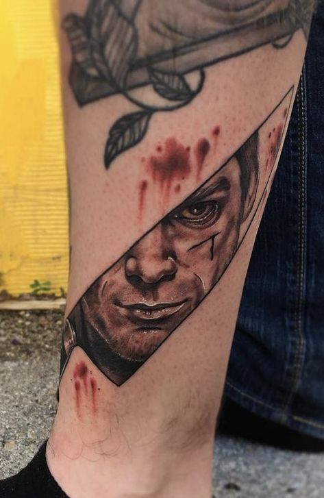 Dexter Tattoo Ideas, Bates Motel Tattoo, Movie Tattoo Flash, Dexter Tattoo, Flash Ideas, Movie Tattoo, Flash Tattoo Designs, Pretty Tattoos For Women, Horror Tattoo