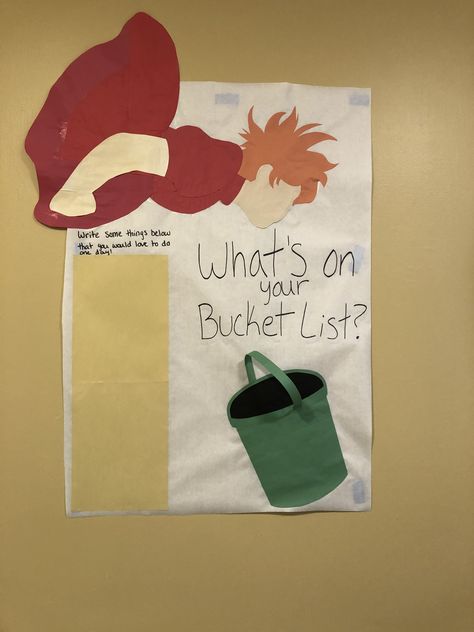 Ra Bulletin Boards Studio Ghibli, Studio Ghibli Bulletin Board, Studio Ghibli Door Decs, Studio Ghibli Classroom, Ghibli Classroom, Resident Assistant Boards, Ghibli Decor, Res Life Bulletin Boards, Ghibli Ponyo