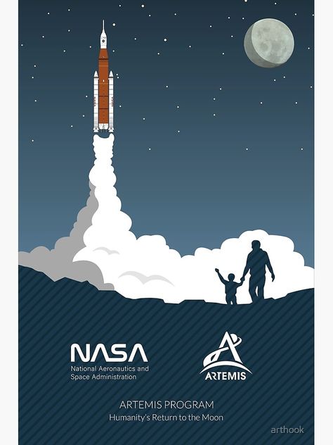 Space Exploration Poster, Rocket Poster Design, Aerospace Poster, Artemis Rocket, Artemis Poster, Programming Poster, Nasa Vintage Posters, Space Poster Design, Nasa Posters