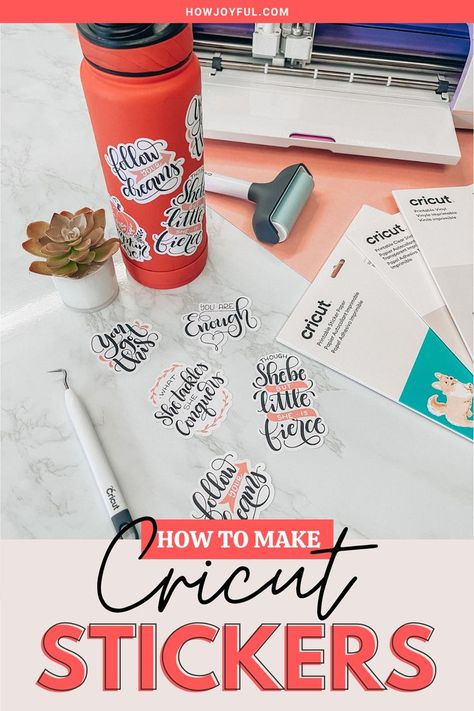 how to make stickers How To Print Stickers, Stickers With Cricut, Custom Hard Hats, Custom Car Stickers, Custom Wall Stickers, Cricut Projects Easy, Printable Sticker Paper, Cricut Hacks, Cricut Print And Cut