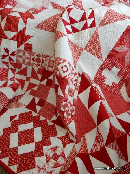 A Quilting Life - a quilt blog: Red & White Moda Building Blocks Quilt Building Blocks Quilt, Novelty Quilts, Interesting Quilts, A Quilting Life, Sewing Designs, Pretty Quilts, Two Color Quilts, White Quilts, Quilting Blocks