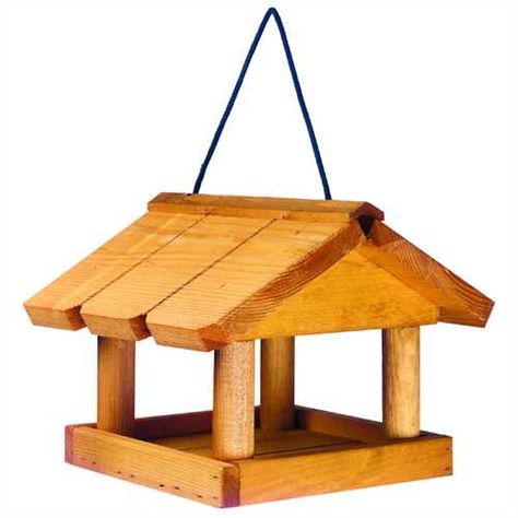 Fancy Birdhouses, Bird Feeder Plans, Bird Table, Bird Tables, Wooden Bird Houses, Bird Feeding, Hanging Bird Feeders, Hanging Table, Garden Decor Items