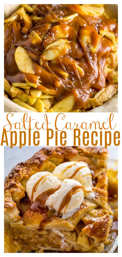 Salted Caramel Apple Pie - Baker by Nature Amazing Apple Pie Recipe, Apple Pie Caramel Sauce, Apple Carmel Pie Easy, Apple Pie Recipe Caramel, Apple Caramel Pie Filling, Deep Dish Caramel Apple Pie, Apple Pie With Caramel Topping, Pioneer Woman Caramel Apple Pie, Carmel Apple Pie Filling Recipes