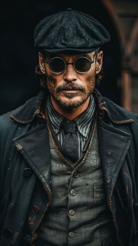 Man Character Design, Steampunk Mens Fashion, Steampunk Male, Boho Punk, Handsome Older Men, Man Character, Rockabilly Fashion, Hair Clothes, Irish Men