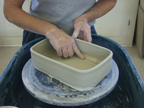 Pottery Making Illustrated, Ceramic Arts Daily, Mandoline Slicer, Rhubarb Crisp, Slab Ceramics, Ceramic Baking Dish, Ceramic Tools, Pottery Videos, Sculptures Céramiques