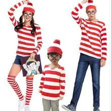 Red Striped Shirt Outfit, Taobao Clothes, Where's Wally, Outfits With Striped Shirts, Cosplay Costumes For Men, Outfit Anime, Character Cosplay, Wheres Wally, Red Striped Shirt