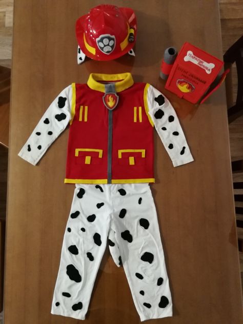 Paw Patrol Costume Marshall, Marshall Diy Costume, Marshall Halloween Costume Diy, Diy Marshall Costume, Diy Marshall Paw Patrol Costume, Marshall Paw Patrol Costume, Marshall Halloween Costume, Fancy Dress Diy, Marshall Paw Patrol Birthday