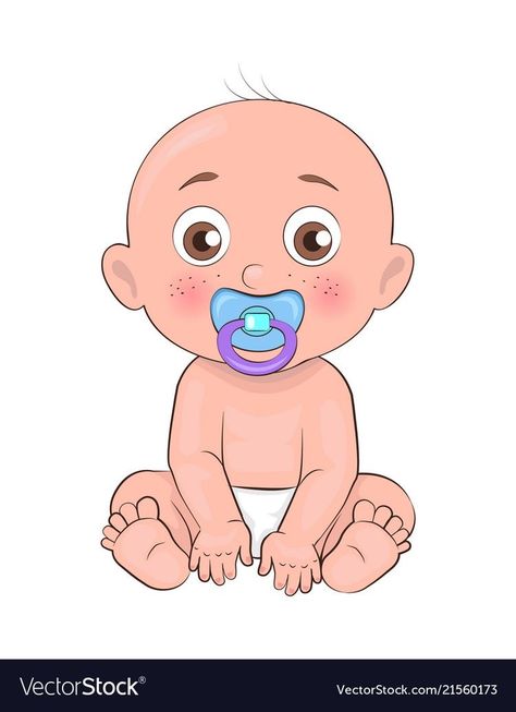 Pacifier Template Free Printable, Pacifier Illustration, Toddler Pacifier, Baby Progress, Baby Boy Invitations, Mouth Drawing, Boy Newborn, Boy Illustration, Boy Toddler