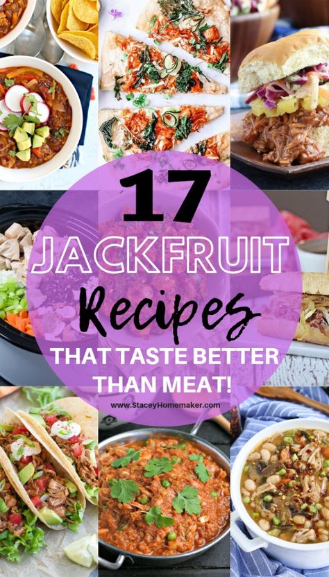 Jackfruit is the most nutritious and delicious vegan meat replacement! This guide explains everything you need to know about jackfruit and how to cook with it + 17 vegan jackfruit recipes that taste better than meat! #JackfruitRecipes #VeganJackfruitRecipes Vegan Jackfruit Recipes, How To Cook Jackfruit, Resep Vegan, Vegan Jackfruit, Vegan Meat Substitutes, Canned Jackfruit, Bbq Jackfruit, Jackfruit Recipes, Meat Replacement