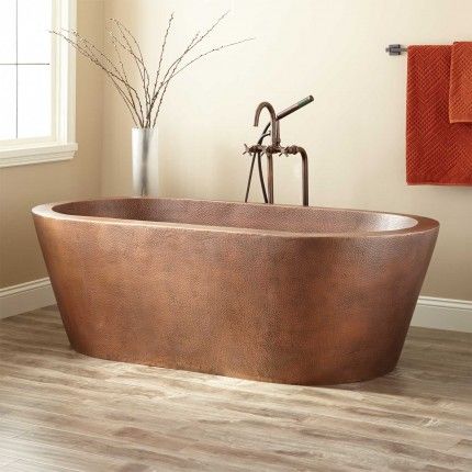 Backsplash Arabesque, Copper Tub, Copper Bathtubs, Bathtub Design, Bathroom Tub, Freestanding Tub, Soaking Bathtubs, Room Renovation, Clawfoot Tub