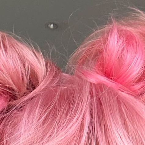 Pink Hair Space Buns, Pink Space Buns, Cute Space Buns, Spiderverse Oc, Space Angel, Belinda Lee, Dark Pink Hair, Coral Hair, Pink Space