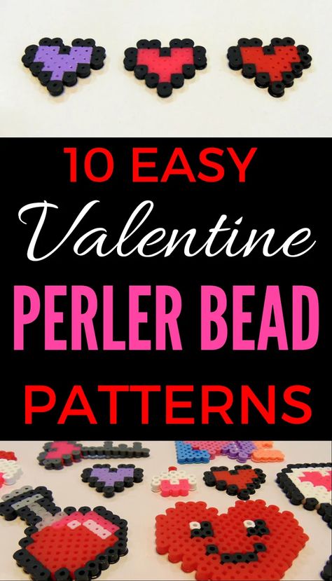 Bead Crafts For Kids, Bead Jewelry Ideas, Patterns For Bracelets, Melty Bead Patterns, Pearl Beads Pattern, Fuse Bead Patterns, Valentines Patterns, Hama Beads Patterns, Melting Beads