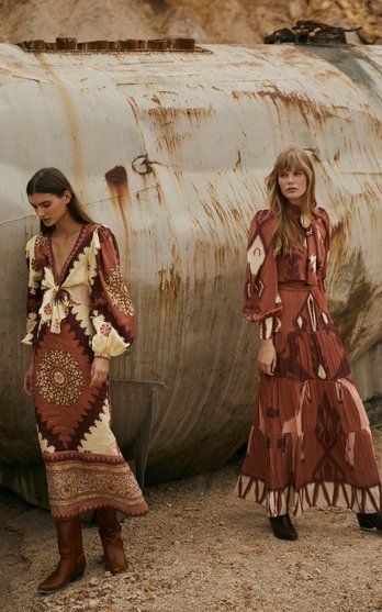 Mode Kimono, Mode Boho, Johanna Ortiz, Printed Linen, Pre Fall, Linen Dress, Moda Operandi, Look Fashion, Western Fashion