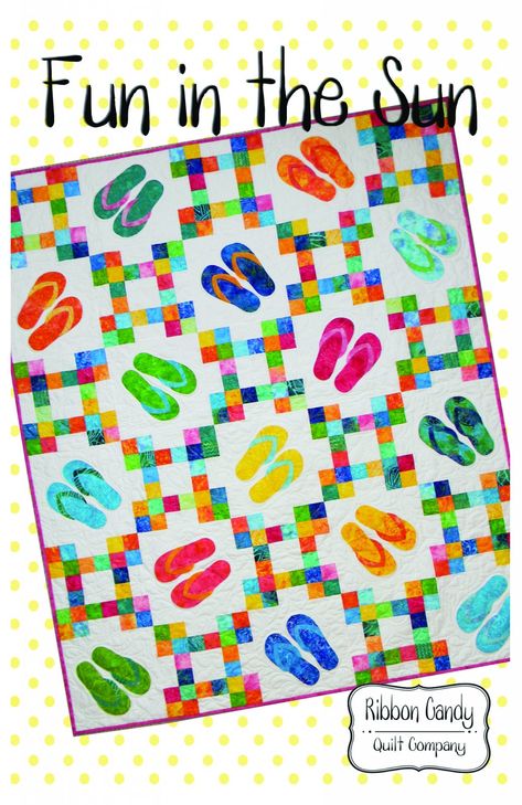 Flip Flop Quilt, Beach Themed Quilts, Sun Patterns, Sun Quilt, Ocean Quilt, Quilting Books, Beach Quilt, Paper Quilt, Ribbon Candy