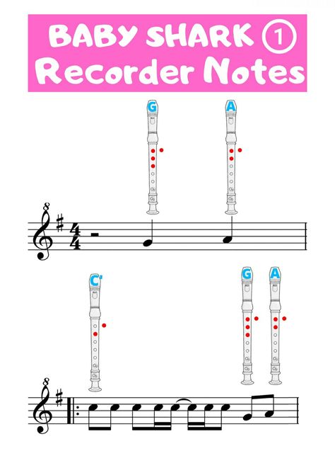 Recorder Notes Chart, Songs To Play On Recorder, Recorder Fingering Chart, Recorder Notes, Toddler Music, Recorder Sheet Music, Recorder Songs, Ocarina Music, Music For Toddlers