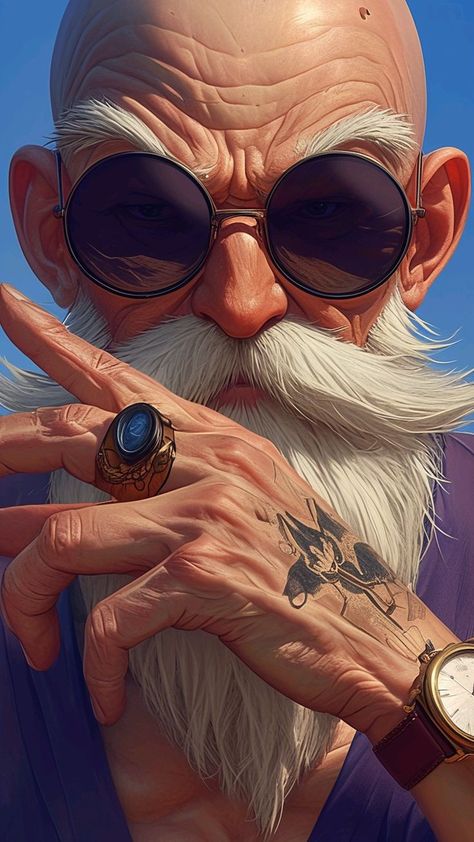 Master Roshi, Anime Picture Hd, Android Wallpaper Art, Harley Quinn Artwork, Dragon Ball Painting, Dragon Ball Art Goku, Dragon Ball Super Art, Cartoon Character Pictures, Anime Dragon Ball Goku