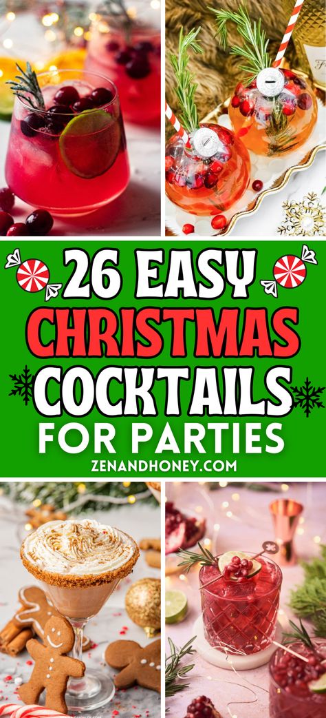 Choose from delicious Christmas drinks, featuring winter classics, cocktails that taste like Christmas treats, and drinks named after the Grinch movie. You’re sure to find some holiday cocktail recipes to enjoy at your next Christmas party. Best holiday drinks, holiday cocktails, Christmas margarita. Diy Christmas Drinks, Cocktails For Party, Party Cocktails Big Batch, Christmas Party Cocktails, Easy Christmas Cocktails, Christmas Themed Cocktails, Easy Holiday Cocktail Recipes, Easy Holiday Drinks, Best Christmas Cocktails