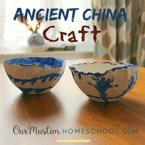 Ancient China Activities, Ancient Civilizations Projects, China For Kids, Bowl Craft, Ancient China Art, History Of China, Chinese Arts And Crafts, 6th Grade Social Studies, China Crafts