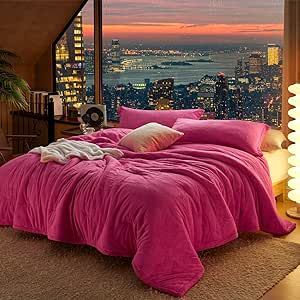 #comainducer #bedding #bedspread #Comforter #shop #amazon #warm #cozy Neon Bedding, Barbie Bedding, Oversized King Comforter, European School, Oversized Comforter, Pink Dorm, Plush Bedding, Linen Comforter, Room Inspired