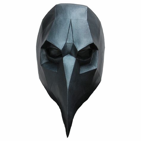 Novelty Black Masks And Prosthetics For Themed Events, Mask Inspiration, Low Poly Mask, Crow Mask, Mascaras Halloween, Plague Doctor Mask, Doctor Mask, Horror Masks, Paper Mask